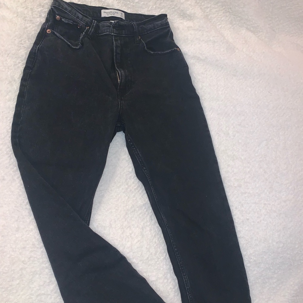 Abercrombie & Fitch Straight Leg Jeans - Black